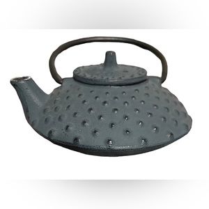 Japanese Cast Iron Hobnail Teapot Teakettle Blue Made In Japan Makers Mark